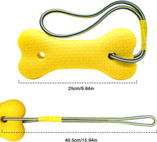 Load image into Gallery viewer, Dog Rope Bones Dog Ball on a Rope Dog Toy, Floating Foam Dog Bones with Rope, Tug Ball Toy for Small Medium Large Dogs