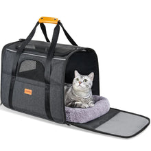 Load image into Gallery viewer, Cat Carrier Soft Portable Pet Carrier for Small Medium Cats Dogs Puppy up to 14lbs Airline Approved Dog Carrier