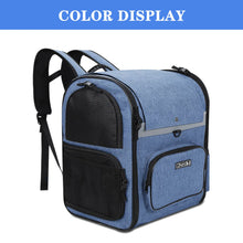 Load image into Gallery viewer, Dog Carrier Bag Pet Double Shoulder Backpack Sturdy Frame Breathable Foldable Dog Double Doors Bag Fits 20 lbs Pets Travel Set