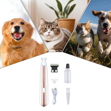 Load image into Gallery viewer, Portable Dog Paw Trimmer with Led Light Rechargeable Cordless Nail Grinder Shaver for Cats dogs Other Pets Nail Grooming Tools