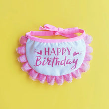 Load image into Gallery viewer, New Pet Birthday Props Dog Party Hat Drool Pocket Cat Birthday Set Decorations Dress Glitter Hot Gold First Birthday Gift
