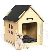 Load image into Gallery viewer, Dog House Indoor for Small Dogs or Cats, Cozy Wooden Design, Small Indoor Bed House, with Air Vents and Elevated Floor Warm Dog