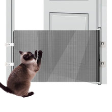 Load image into Gallery viewer, Retractable Dogs Gate Mesh Safety Barrier for Indoor Use No Drilling Pet Isolation Fence for Small Dogs Doorway Hallway Stairs