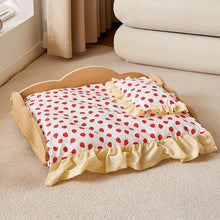 Load image into Gallery viewer, Wooden Dog Bed Four Seasons Universal Teddy Small Dog Summer Special Bed Suspended Off-the-und Pet Wood Bed