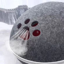Load image into Gallery viewer, Cat Bed Detachable Natural felt Cat Bed Breathable Cat Cave Dark Gray Cat Bed House With Cushion for Pets Cats Pet Accessories