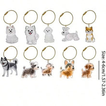 Load image into Gallery viewer, Adorable Dog Shaped Memorial Pendant Creative Dog/Cat Storage Keepsake Keychain Handmade DIY Pet Souvenirs Gift for Pet Lovers