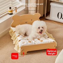 Load image into Gallery viewer, Wooden Dog Bed Four Seasons Universal Teddy Small Dog Summer Special Bed Suspended Off-the-und Pet Wood Bed