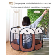 Load image into Gallery viewer, Portable Foldable Outdoor DogTent dog House Portable Folding Travel Pet Tent Cat/Dog Cage Easy Operation Large Cat/Dog Fences