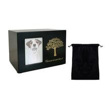 Load image into Gallery viewer, Wooden Pet Cremation Urn Dogs Cat Ashes Keepsake Box with Photo Frame Dog Memorials Urn Case Small Animal Supplies