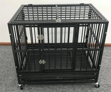 Load image into Gallery viewer, Heavy Duty Metal Dog Crate With Cover And Wheels For Large Dog
