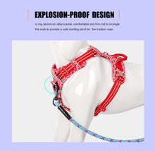 Load image into Gallery viewer, Truelove Pet Dog Harness Floral No Pull Cotton Fabric Breathable and Reflective Soft for Big Medium Small Adjustable VestTLH5655