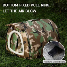 Load image into Gallery viewer, Outdoor Stray Cat and Dog House, Weatherproof and Cold-Resistant Winter Warmth Pet Cave (Camouflage, 18.9 x 16.5 x 14.1 inches)