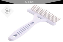 Load image into Gallery viewer, Grooming Tools for Dog: Rake Comb to Remove Short and Long Hair Fur Shedding, White Pet Dog Supplies
