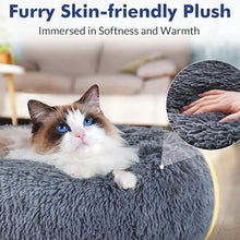 Load image into Gallery viewer, 40-90cm Round Pet Bed for Large Dog Bed Super Soft Cat Bed Long Plush Dog House for Medium Dog House Winter Warm Sleeping
