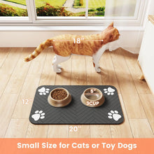 Load image into Gallery viewer, Pet Feeding Mat-Absorbent Pet Placemat for Food and Water Bowl, with Waterproof Rubber Backing, Quick Dry Water Mat for Dog Cat