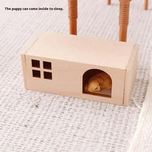 Load image into Gallery viewer, 1 Set Dollhouse Accessories 1:12 Miniature Kennel Pet House Cat And Dog Ornament Furniture Model Decor Toy