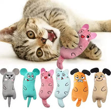 Load image into Gallery viewer, Cartoon animal toys are durable and bite resistant plush and interactive pet toys are suitable for cats to play at home