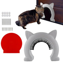 Load image into Gallery viewer, Pet Cat Dog Door Hole Access Direction Controllable Toy For Pet Training Dog Cats Kitten ABS Pet Gate Door Kit with Clean Brush