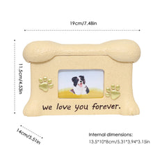 Load image into Gallery viewer, Resin Pet Urns Dogs Cats Cremation Urn Peaceful Memorial with Photo Frame Cremation Urns for Animal Ashes Funeral Pet Ashes Box