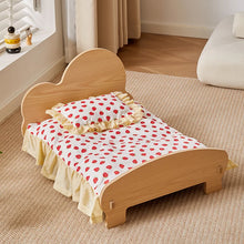 Load image into Gallery viewer, Wooden Dog Bed Four Seasons Universal Teddy Small Dog Summer Special Bed Suspended Off-the-und Pet Wood Bed