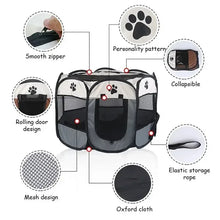 Load image into Gallery viewer, Portable Foldable Outdoor DogTent dog House Portable Folding Travel Pet Tent Cat/Dog Cage Easy Operation Large Cat/Dog Fences