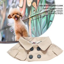 Load image into Gallery viewer, Fashion British Style Dog Cloak Windbreaker CorgiFrench Bulldog Pet Dog Bib Pet Clothing Cape Pets Costume Trench For Small Dog