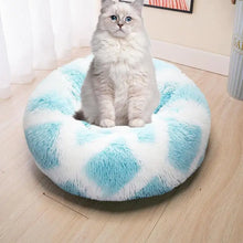 Load image into Gallery viewer, Round Dog Bed Soft Plush Pet Beds USB Heating Donut Round Beds for Dog Cat Comfortable House Pet Supplies Accessories