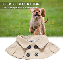 Load image into Gallery viewer, Fashion British Style Dog Cloak Windbreaker CorgiFrench Bulldog Pet Dog Bib Pet Clothing Cape Pets Costume Trench For Small Dog