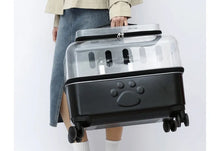 Load image into Gallery viewer, Portable Dog Strollers Carriers Travel Luxury Transparent Cats Strollers Cheap Outdoor Small Medium Suitcase Pets Supplies