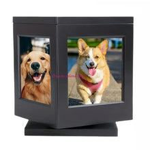 Load image into Gallery viewer, Pet Memory Cremation Box with Rotating Photo Frame Practical Dog Cremation Box HX6C