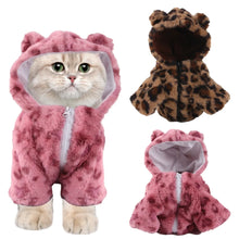 Load image into Gallery viewer, Dog clothes,spring and autumn clothes,leopard print hooded coats,cat clothes,thickened teddy schnauzers,Pomeranians,pet