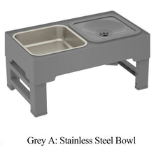 Load image into Gallery viewer, Dog Feeding Station, Adjustable Heights Bowl Stand Feeder Slow Fedding Bowls, Food Water Bowls for Medium Small Cats Dog