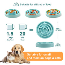 Load image into Gallery viewer, Pet Dog Slow Feeder Bowl Fun Non Slip Anti-Gulping Slower Food Feeding Dishes Eco Dog Bowl for Large Medium Small Dogs Puppy