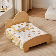 Load image into Gallery viewer, Wooden Dog Bed Four Seasons Universal Teddy Small Dog Summer Special Bed Suspended Off-the-und Pet Wood Bed