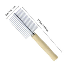 Load image into Gallery viewer, Dog Grooming Equipment Pet Hair Remover Cat Hair Comb Grooming Wooden Handle Cat Comb Smooth Hair Dog Brush Dog Accessories
