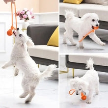 Load image into Gallery viewer, Dog Ball Toys Bouncy Rubber Ball Chew Toys Pet Dog Toy Ball with String Interactive Toys for Big Dog Puppy Games Toys