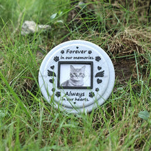 Load image into Gallery viewer, Paw Printing Pet Memorial Plaque 3D Printed Pet Tombstone Simulation Memorial Stone Dog Cat Photo Frame Pet Remembrance Gift