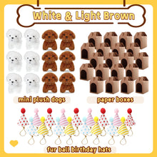 Load image into Gallery viewer, 12-80Set Mini Plush Puppy Stuffed Dogs with Keychain, Adopt A Pet Dog Party Favors Goodie Bags, Animals Bulk Gift Toys