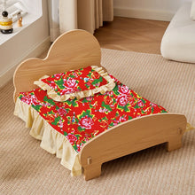 Load image into Gallery viewer, Wooden Dog Bed Four Seasons Universal Teddy Small Dog Summer Special Bed Suspended Off-the-und Pet Wood Bed