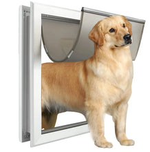 Load image into Gallery viewer, Weatherproof Dog Door, Aluminum Pet Door for Interior with Magnetic Flap and Lockable Sliding Panel, Heavy Duty Doggy