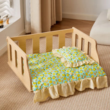 Load image into Gallery viewer, Wooden Dog Bed Four Seasons Universal Teddy Small Dog Summer Special Bed Suspended Off-the-und Pet Wood Bed