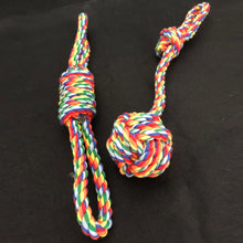 Load image into Gallery viewer, 1 Set Dog Rope Chew Toys Knot Toys Durable Training Teething Chewers Indoor Outdoor Play Accessories Dog Supplies Pet Toy