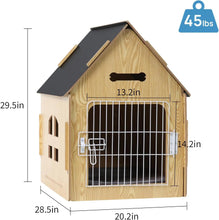 Load image into Gallery viewer, Dog House Indoor for Small Dogs or Cats, Cozy Wooden Design, Small Indoor Bed House, with Air Vents and Elevated Floor Warm Dog