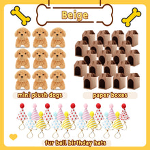 Load image into Gallery viewer, 12-80Set Mini Plush Puppy Stuffed Dogs with Keychain, Adopt A Pet Dog Party Favors Goodie Bags, Animals Bulk Gift Toys