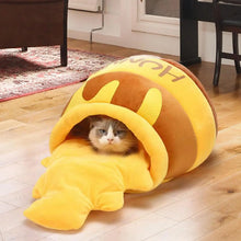 Load image into Gallery viewer, Cat Bed for Indoor Cats Sleeping Bed Pet Cat Bed Cartoon Washable Nonslip Bottom Non Slip Removable Cushion Honey Pot Cozy Cave