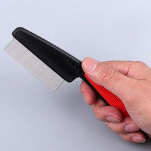 Load image into Gallery viewer, Dog Cat Grooming Comb - Teeth Shedding, Hair, Flea & Lice Removal, Stainless Steel, Deworming, Opening Knots