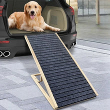 Load image into Gallery viewer, Foldable Small Dog Ramps Solid Wood Pine Stairs High Bed Dog Ramps Car Door Outdoor Pets Straight Ladder Climbing Pet Supplies