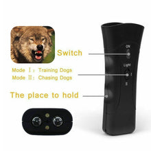 Load image into Gallery viewer, Dog Bark Deterrent Device Ultrasonic Dog Training Tool Bark Collar Alternative Stops Bad Behavior for Home Battery Operated