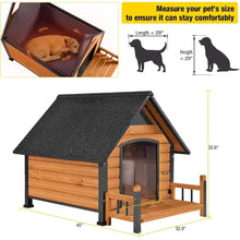 Load image into Gallery viewer, Dog House Outdoor, Insulated Kennel Outside for Large Breed, Weatherproof Shelter with Anti-Chewing Iron Frame