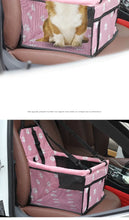 Load image into Gallery viewer, Pet Dog Car Carrier Seat Bag Waterproof Basket Folding Hammock Pet Carriers Bag For Small Cat Dogs Safety Travelling Mesh